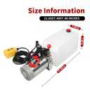 Nakkaa 12V DC Double Acting Hydraulic Pump Power Unit 6 Quart Capacity for Lifting and Lowering Dump Trailer Truck