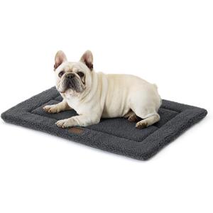 Bedsure Washable Dog Crate Bed for Small Dogs, Reversible Foam Floor Dog Mat, Lightweight Travel Flat Pet Beds for Indoor & Outdoor Dogs (24" x 18", Dark Grey) (24x18 in)