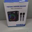 Karaoke Machine, Portable Bluetooth Karaoke Speaker with 2 Wireless Microphones, PA System for Adults Kids with LED Lights & Echo Adjustment, Supports TWS/TF/USB/AUX for Home Party (T03-2 MICS)