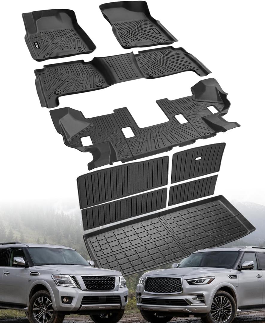 Floor Mats for Nissan Armada/for Infiniti QX80 2019-2024 (7 Seats)