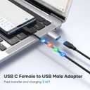 5 x USB C Adapter USB 3.0 (4 Pieces), USB C Female to USB Male, USB Type C Adapter for iPhone 15/14/13/12, iPad Pro/Mini/Air, Samsung Galaxy S21 S22 Plus/Ultra, Mac/Mac Book/Laptop