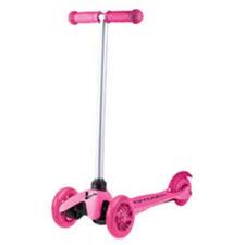 Scooter for Kids Ages 3-5 - Light Up Wheels, Extra Wide Deck, Foot Activated Break, Self Balancing Kids Toys for Boys & Girls (Pink)