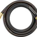 Giraffe Tools Garden Hose 2ft x 5/8", Short Water Hose Heavy Duty, Lightweight, Flexible Hybrid Hose with Swivel Handle, Male to Female Fittings (Black)