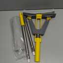 Sponge Mop,Masthome Roller Sponge Mop,Easy Self Squeeze Mop and Stainless Steel Handle,PVA Mops with 3 Absorbent Mop Refills for Home Use Tile Floor Bathroom Cleaning (Yellow-grey)