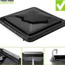 2 Packs 14 Inch RV Roof Vent Cover Replacement Vent Lid Black for Camper Trailer Motorhome (Black 2-Pack), 15" x 15" x 2"