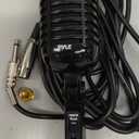 Pyle Classic Retro Dynamic Vocal Microphone - Old Vintage Style Unidirectional Cardioid Mic with XLR Cable - Universal Stand Compatible - Live Performance, In Studio Recording, Black