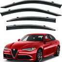 4pcs Side Window Wind Deflectors, Outside Mount Shade Sun rain Guards, for Alfa Romeo Giulia 2015-2023 Deflector Vent Window Visors