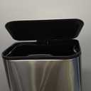 GlowSol Kitchen Trash Can, 8 Gallon Stainless Steel Garbage Can, Step On Trash Can with Quiet Close Lid & Inner Bucket for Kitchen Office (30 Liter)