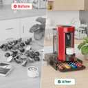 Coffee Pods Storage for Nespresso Vertuo Capsules Organizer, with Arcylic Top & Plastic Drawer, Holds 40 Pods