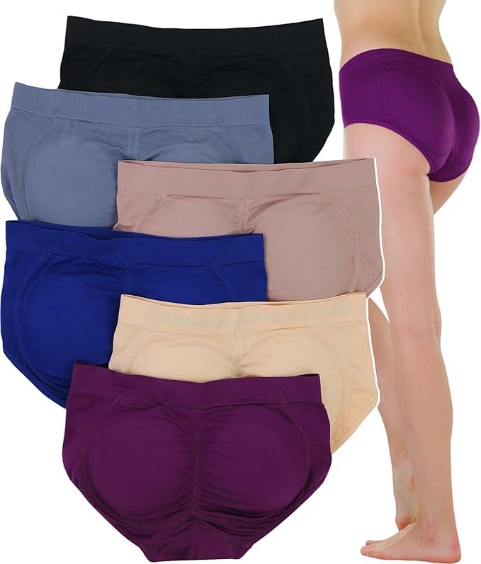 ToBeInStyle Women’s Pack of 6 Enhancing Butt Boosting Padded Underwear Size 6