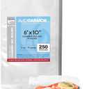Avid Armor Chamber Vacuum Sealer Bags  Heavy Duty, BPA-Free, Pre-Cut Chamber Vacuum Bags for Food Preservation, Freezer Storage, Sous Vide and more, 250/Pack (6x10)  Multi-Use Vacuum Bags