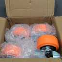 4 Inch Industrial Casters - Heavy Duty Caster Wheels Set of 4, Polyurethane Wheel Capacity up to 2500 lbs, Plate Swivel Caster Use for Workbenches, Platform Truck, Dollies Cart(4 Brake)