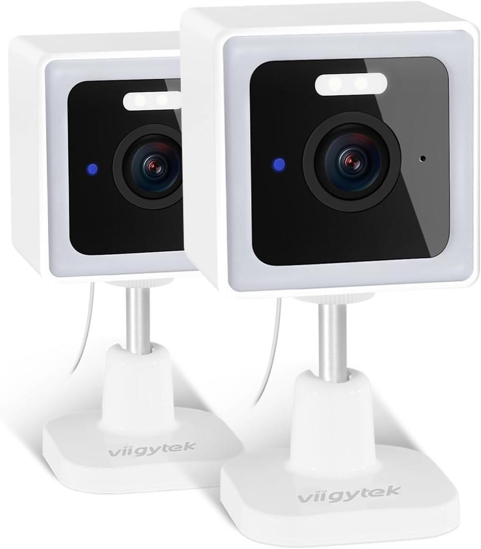 WiFi Home Security Camera, 2K Wired Outdoor/Indoor, Pet/Dog/Cat/Baby/Nanny Monitor, Color Night Vision, 2-Way Audio, IP65 Waterproof, SD/Cloud Storage, Motion Detection (1 pc)