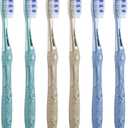 Medium Toothbrushes for Adults, Whitening Toothbrush with Spiral Medium Bristles for Smoke Tea Coffee Stain, Deep Plaque Removal, Rounded Bristle Tips for Gentle Cleaning