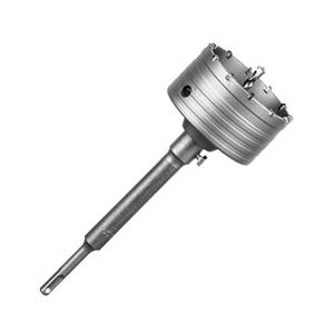 SALI Concrete Hole Saw Kits 4" 100mm Tungsten Steel Wall Hole Cutter Drill Bit Sets with 220mm SDS Plus Shank Connecting Rod 100mm Center Positioning Drill Bits for Cement Wall Masonry Foam Brick