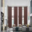 Qiseca Extra Long Curtains High Ceiling Drapes 16Ft for Living Room, Tall Windows Custom Made 2 Story Blackout Curtains for High Living Room Bedroom Loft Theater W52xL192 Inches Long 1 Panel, Brown
