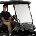 Club Car Precedent Windshield for Golf Cart Windshield Replacement,Foldable Tinted Acrylic panel material firmly match Club Car Precedent 2004 and Up Models