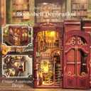 CUTEBEE Book Nook Kit - DIY Miniature House Dollhouse Kit for Adults, Booknook Tiny House Bookshelf Decor 3D Wooden Puzzle, Gifts for Family and Friends (Library of Wisdom)