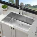 33 inch Topmount Handmade 18 Gauge Single Bowl Stainless Steel Kitchen Sink with Accessories in 33"Lx22"Wx10"D