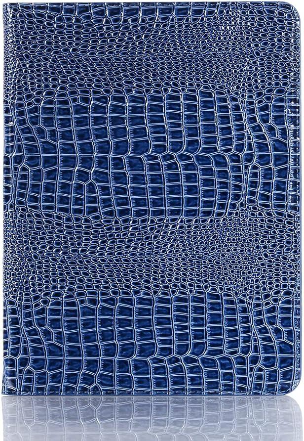 iPad Air 13'' (M4 2026)(M3 2025)(M2 2024) Case, iPad Pro-3 4 5 6 (12.9'') Case for Women, DMaos Synthetic Crocodile Leather Stand Folio Smart Cover with Pen Holder - Blue