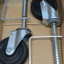 KEILEOHO 4 Inch Gate Wheel, 2 Pcs Spring Loaded Gate Caster, 360 Heavy Duty Gate Caster Wheel with Spring Loaded, Gate Wheel for Wooden Gate, Metal Tube Gate, Fence, 132lbs Load Capacity