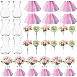 54 Pcs Baby Shower Table Decorations Girl Mini Tutu Skirt for Centerpieces