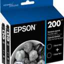 EPSON 200 DURABrite Ultra Ink Standard Capacity Black Dual Cartridge Pack (T200120-D2) Works with WorkForce WF-2520, WF-2530, WF-2540, Expression XP-200, XP-300, XP-310, XP-400, XP-410