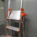 LANBITOU Ladder, Aluminum 5 Step Ladder with Handrails, Anti-Slip Wide Pedal, Tool Platform, Folding Step Stool Step Ladder for Stairs Home Outdoor Work, Lightweight-Portable, 330lbs-Capacity,