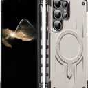 for Samsung Galxy S25 Ultra Case.Hard Phone Cover with Strong Magnetic Heavy Duty Protection.Reinforcement of The Four Corners.Anti-Slip Anti-Fingerprint (Gold, S25 Ultra)