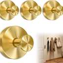 4 Pack Suction Cup Hooks for Shower, Removable Metal Hooks for The Shower Room and Bedroom, Suction Cups for Glass Door, Window, Mirrors and Other Smooth Surfaces (Gold)