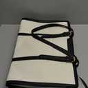 LOVEVOOK Laptop Tote Bag for Women,Canvas Work Bag, Waterproof Business Teacher Bag,Large Computer Handbag Purse Briefcase,Office Gifts for Women (15.6 Inch, Beige & Black)