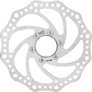 Bicycle Brake Rotor, Stainless Steel Bike Brake Rotor Mountain Bike 160mm Threaded Hubs Brake Disc Rotor Flange Adapter with 6 Bolts (Pack of 1)