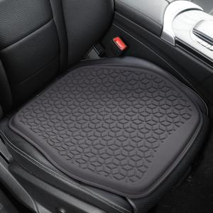 Thin Gel Seat Cushion for Car Seat, Office Chair, Wheelchair, Golf Cart - Slim Design Non-Slip Car Seat Cushions with 0.7 Inch Gel - Sciatica & Coccyx Pain Relief (Fabric, Dark Grey)