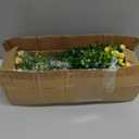 Grunyia 12 Bundles Artificial Flowers for Outdoors, UV Resistant Fake Flowers with Plastic Plants, Faux Flowers for Outside Window Box Front Porch Hanging Planter Decor (Yellow)
