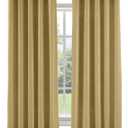 ChadMade Bronze Grommet Linen Texture Curtain 84 Inches Long Drape Effectively Block Out The Sun for Bedroom Living 84Wx102L, 1 Panel, Khaki, Tallis Collection