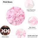 Elegant Gift Wrap Bows, 50PCS 3.3 Inch Mini Satin Ribbon Bows for Crafts Treat Bags Cake Baking Christmas Party Decors Wedding Birthday Baby Shower Valentines (Pink)