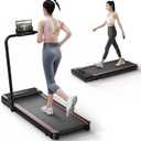 Sperax Walking Pad Treadmill,Under Desk Treadmills for Home, 3 in 1 Folding Treadmills Black Red