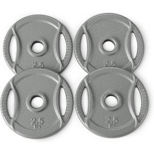 Amazon Basics 1-Inch Cast Iron Grip Weight Plates
