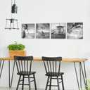 LevvArts Black and White Beach Scene Wall Art Ocean Wave Picture Painting Tropical Seascape Canvas Print for Bedroom Bathroom Decor (Small)