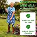 Iron Weeding Rake with Long Handle 2.0, Upgraded 8 Teeths Garden Weed Puller Tool Heavy Duty Gardening Tool for Lawn, Flower Beds & Soil Aeration