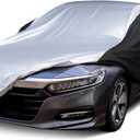 Car Cover, Carbon Fiber Luxury All Weather Protection Car Covers for Automobiles, Full Exterior Cover with Zipper, Outdoor Car Cover Sun UV Rain Snow Wind Protection, Sedan C3 171"-185"
