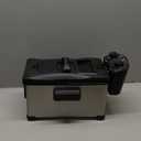 Elite Gourmet EDF2100 Electric Immersion Deep Fryer Removable Basket Adjustable Temperature, Lid with Viewing Window and Odor Free Filter, 2 Quart / 8.2