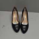 DREAM PAIRS Women's Block Heels Closed Toe High Chunky Rounded Toe Pumps Comfortable Slip On Work Shoes,Size 7,Black-Pu,DWUMPU2515