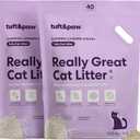 Tuft & Paw Really Great Cat Litter, Low Tracking Tofu Cat Litter, Clumping, Flushable, Odor Control, Dust-Free - 9.25lbs x 2Bags (Lavender Scented)
