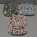 Langsprit Washable Female Dog Diapers - Doggie Reusable Diapers for Doggy Puppy Female in Period - Highly Absorbent Dog Heat Panties Leopard L