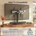 PERLESMITH Universal Swivel TV Stand Legs for 37-75 inch TVs, Height Adjustable Tabletop Mount Holds up to 99lbs, Television Table TV Stands for Livingroom & Bedroom, Universal VESA 600x400mm, PSTVS13