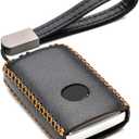 Vitodeco Leather Remote Key Case Cover Protector Comaptible with Mazda 3, Mazda 6, CX-5, CX-50, CX-3, CX-30, CX-9, CX-90, CX-70, 4-Button, Black