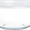 4.7 Qt Extra Large Glass Mixing Bowls Clear Glass Salad Cooking Bowls for Kitchen Salad Bread Storage