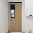 RYB HOME Classroom Door Window Cover, Blackout Shades for Classroom Windows and Doors Cover Lockdown Shades, Room Darkening Design Blocks Views, W 8" x L 36", 1 Panel, Black