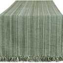 DII Variegated Tabletop Collection, Table Runner, 13x72, Artichoke Green
